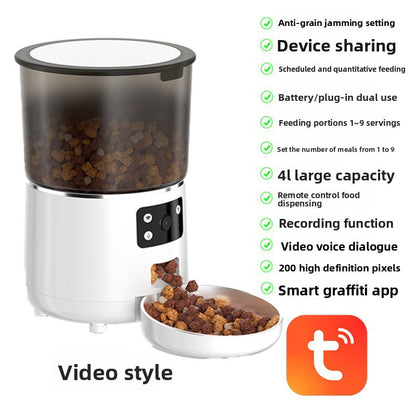 Automatic Pet Feeder with App Control and Video Monitoring